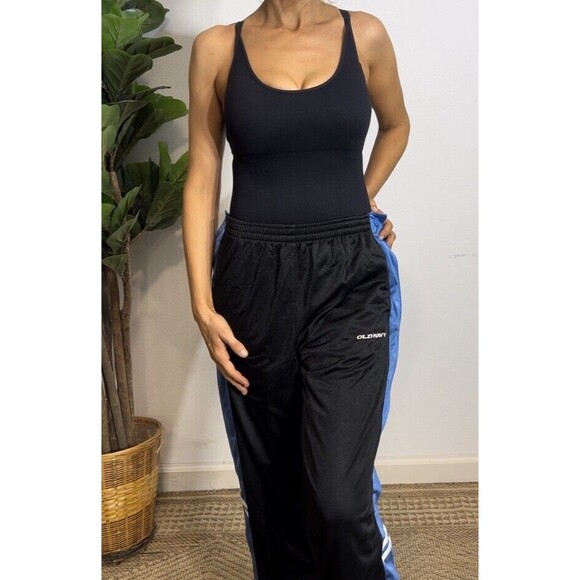 Vintage Old Navy Boy 16 Tear Away Track Pants Wide Leg Snap 2000s Y2K Baggy Logo - Picture 7 of 16